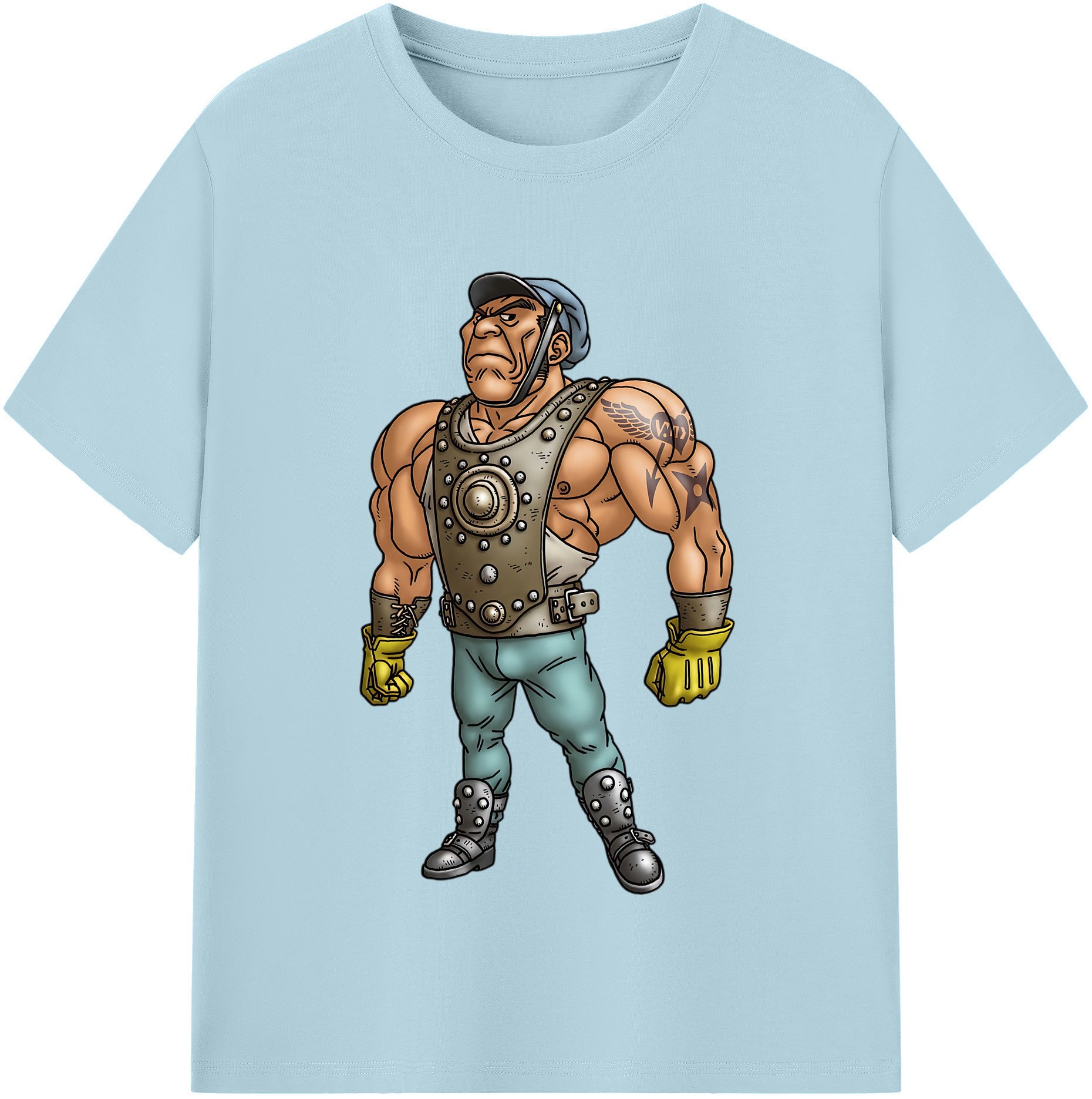 （画像用） ドラゴンクエスト Doragon Kuesuto Dragon Quest 綿100％半袖Tシャツ（フロントプリント）